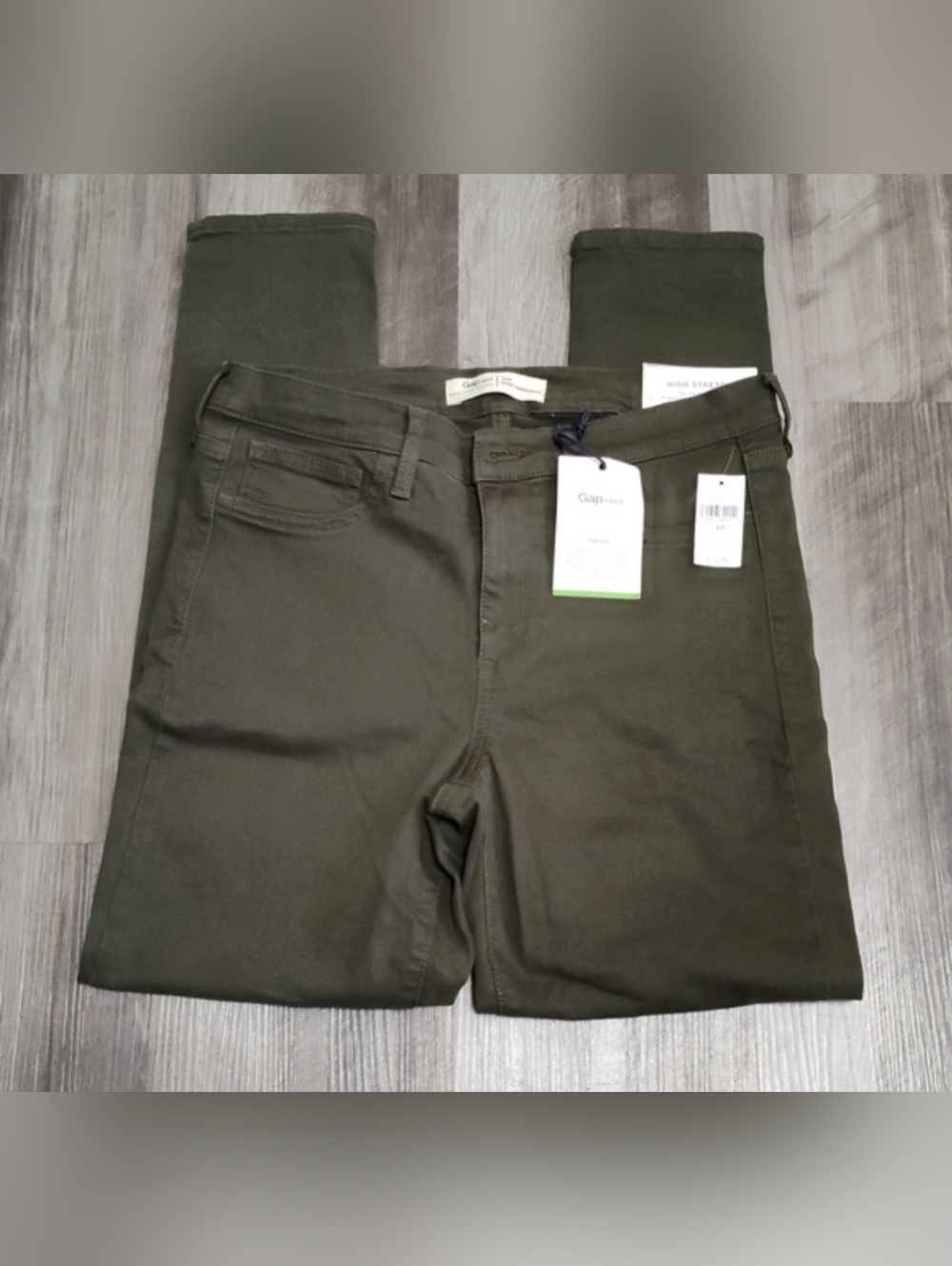 GAP Olive Green High Stretch Jeans Size 29R Nwts